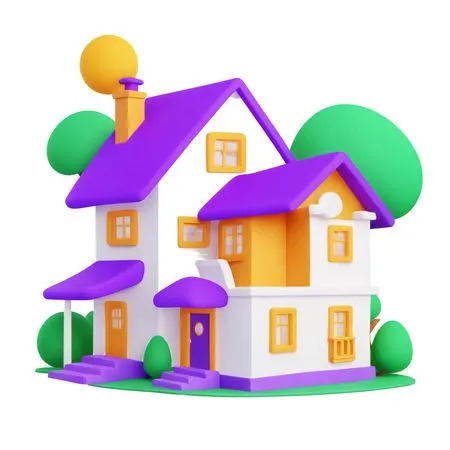 Cartoon-style House  AI Image