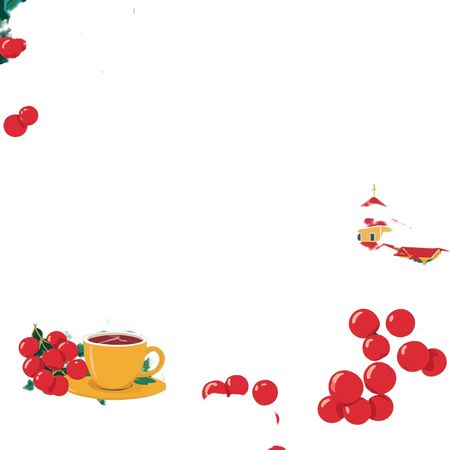 Coffee Plantation Scene With Mountain Backdrop  AI Image