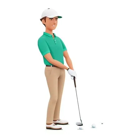 Golfer Preparing To Swing  AI Image