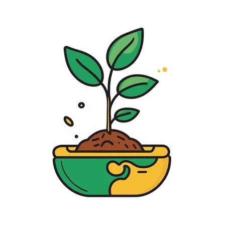 Young Plant In Pot  AI Image