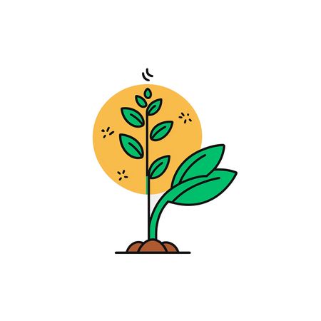 若い植物の発芽  AI画像